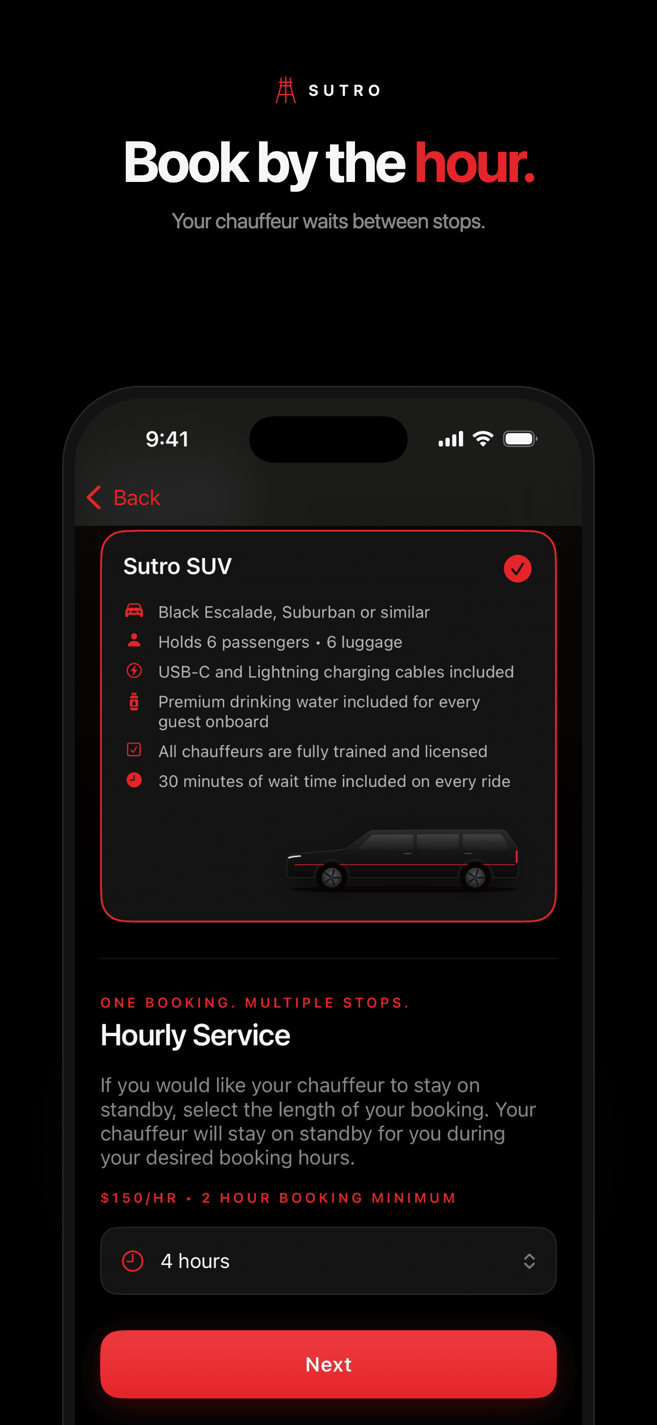 Store screenshot: Book by the hour